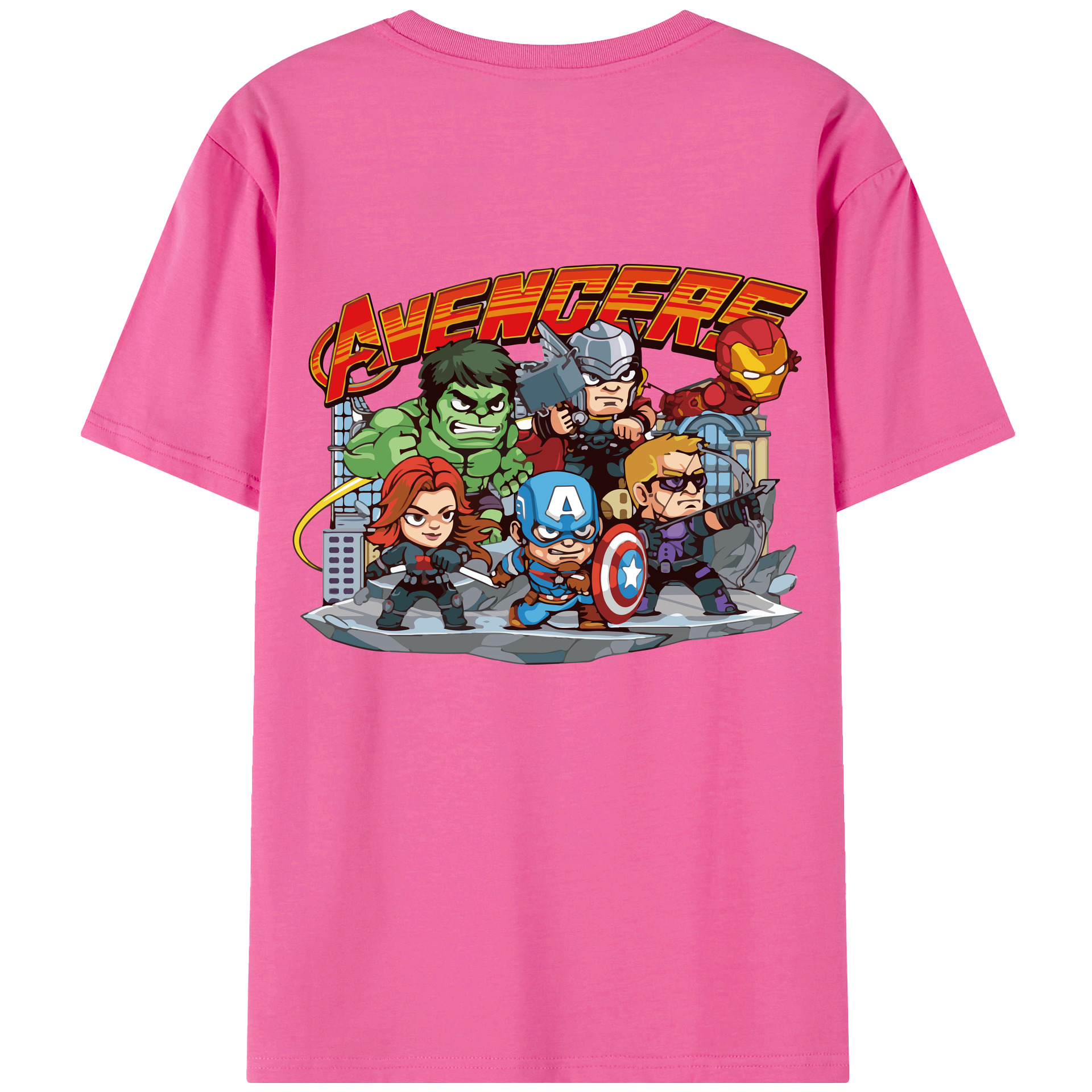 （画像用） アベンジャーズ The Avengers レディース半袖Tシャツ(バックプリント)
